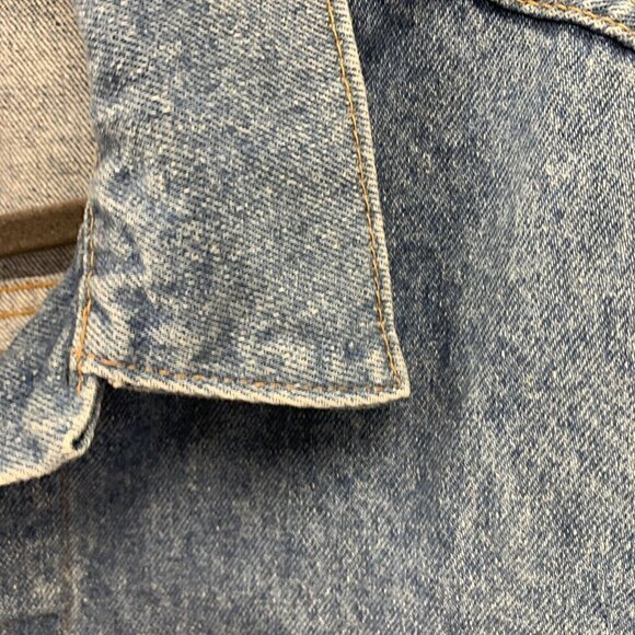 Denim Jeans Jacket Made in the USA. Wild Blueberries Imprint. Medium. - Picture 7 of 8